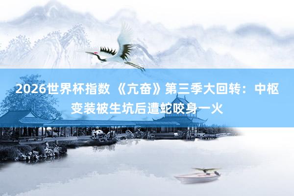 2026世界杯指数 《亢奋》第三季大回转:中枢变装被生坑后遭蛇咬身一火
