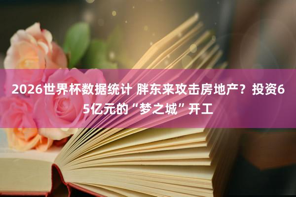 2026世界杯数据统计 胖东来攻击房地产？投资65亿元的“梦之城”开工