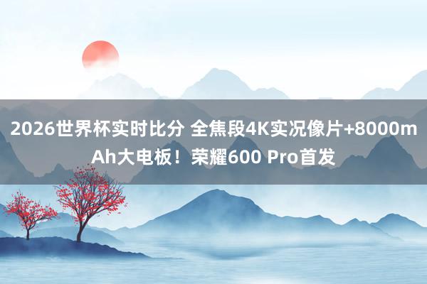 2026世界杯实时比分 全焦段4K实况像片+8000mAh大电板！荣耀600 Pro首发