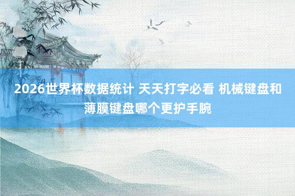 2026世界杯数据统计 天天打字必看 机械键盘和薄膜键盘哪个更护手腕