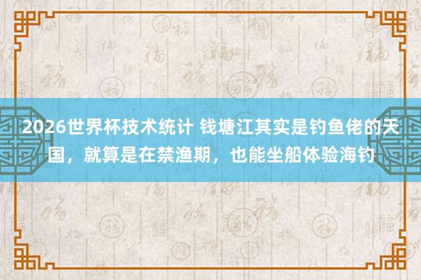 2026世界杯技术统计 钱塘江其实是钓鱼佬的天国,就算是在禁渔期,也能坐船体验海钓