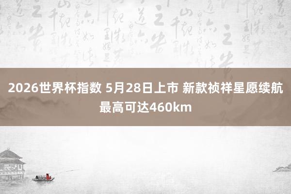 2026世界杯指数 5月28日上市 新款祯祥星愿续航最高可达460km