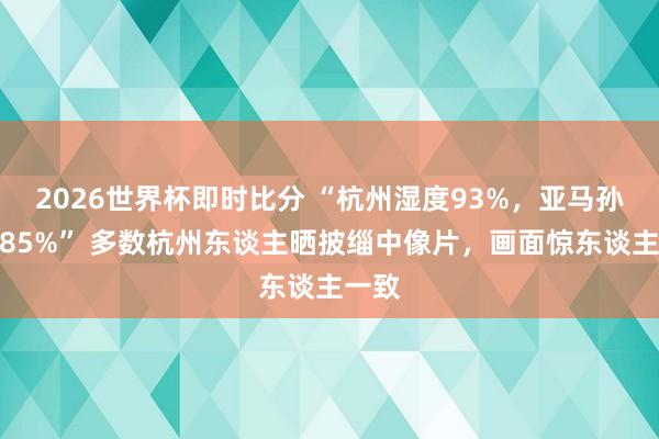 2026世界杯即时比分 “杭州湿度93%,亚马孙森林85%” 多数杭州东谈主晒披缁中像片,画面惊东谈主一致