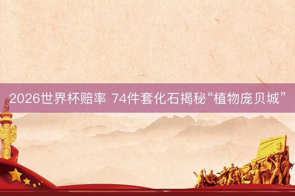 2026世界杯赔率 74件套化石揭秘“植物庞贝城”